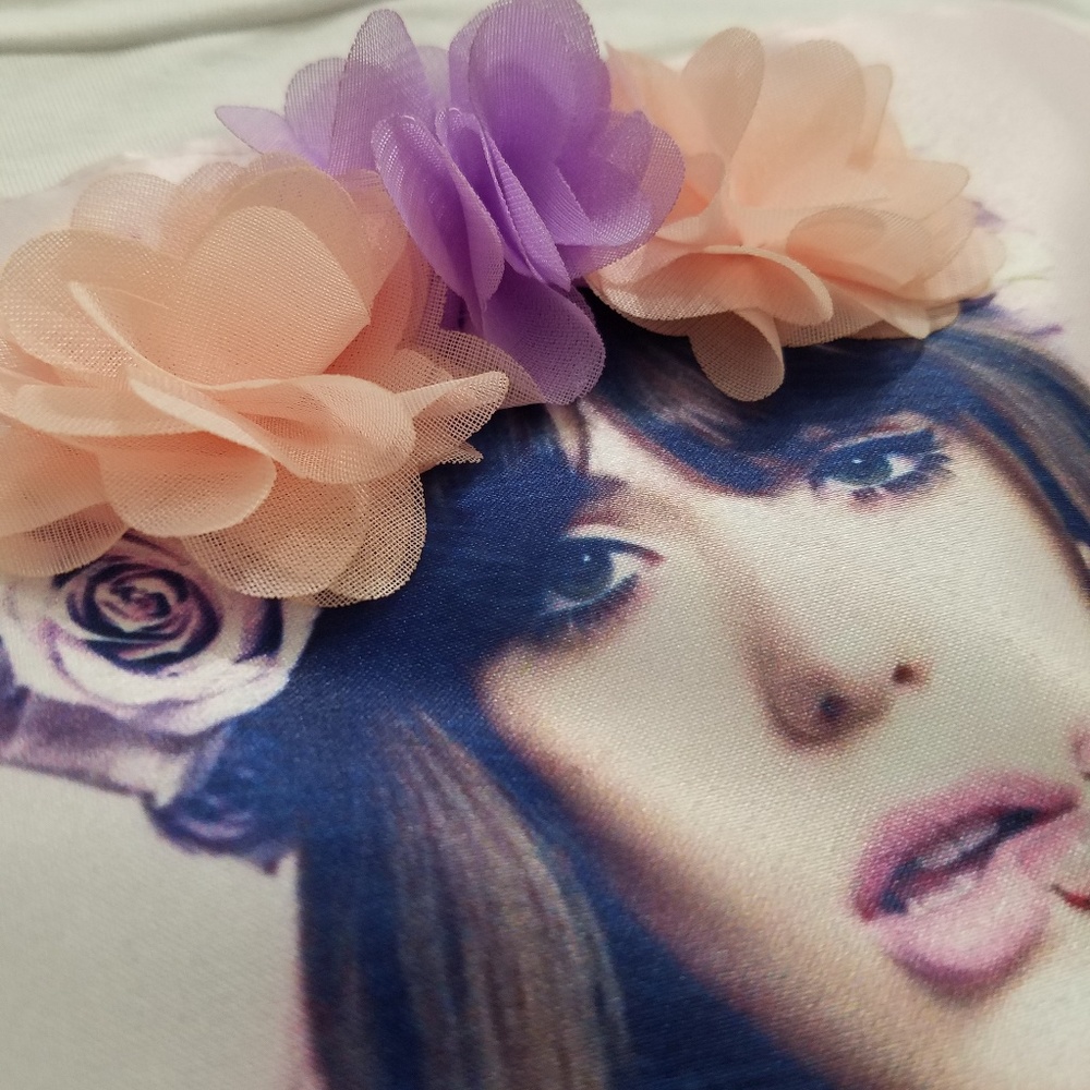 Boho festival Coachella 3D flower girl NWOT 1 sm 1 med left - Picture 3 of 6